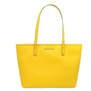 Michael Kors yellow jet set large tote